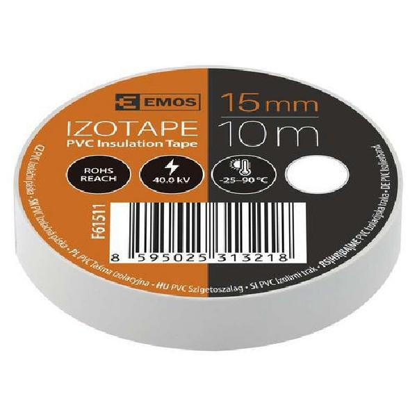 Fotografie EMOS Izolační páska PVC 15mm / 10m bílá 2001151010 EMOS