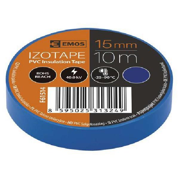 Fotografie EMOS Izolační páska PVC 15mm / 10m modrá 2001151040 EMOS