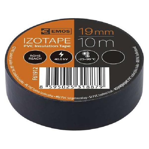 Fotografie EMOS Izolační páska PVC 19mm / 10m černá 2001191020 EMOS