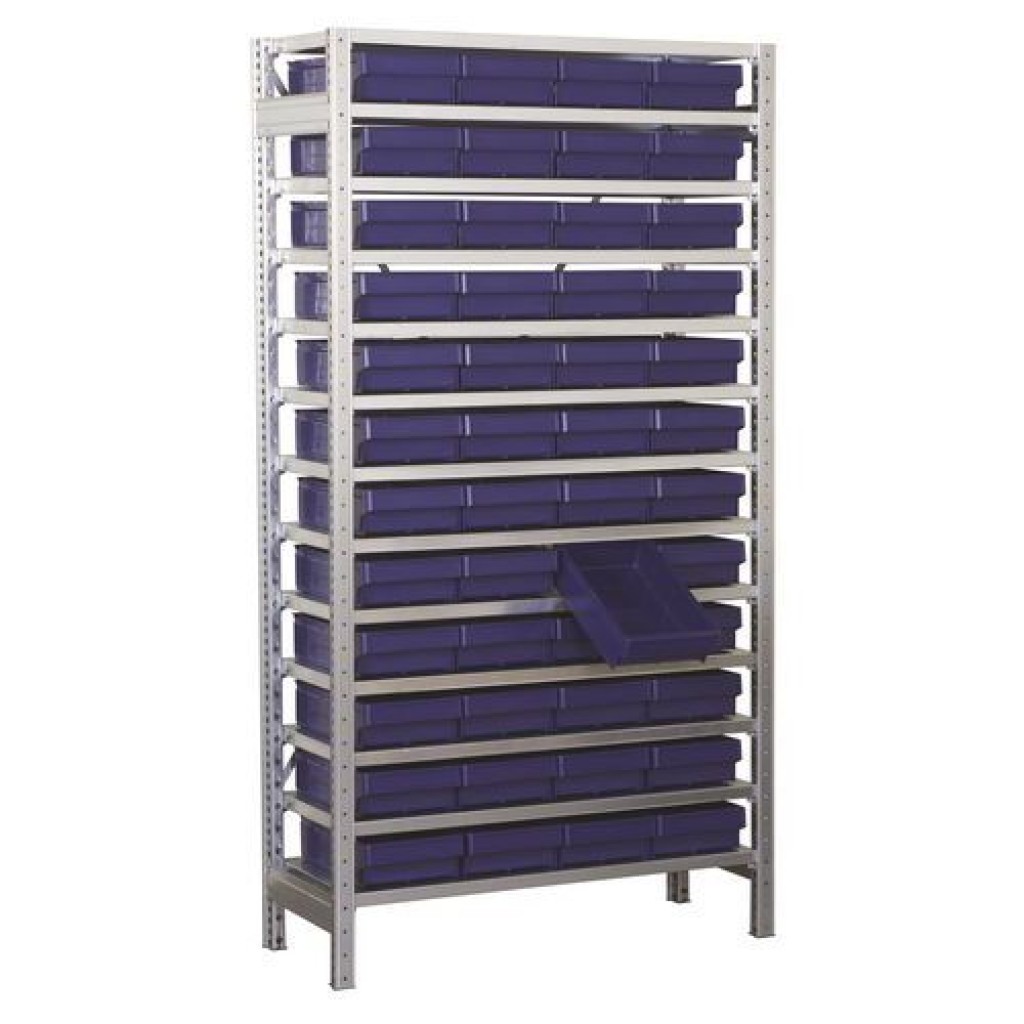 Regál s 48 zásuvnými boxy, hloubka 40 cm (MB-000056)