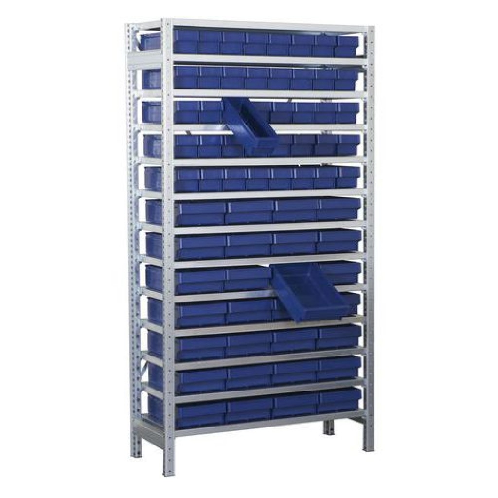 Regál s 68 zásuvnými boxy, hloubka 50 cm (MB-000058)