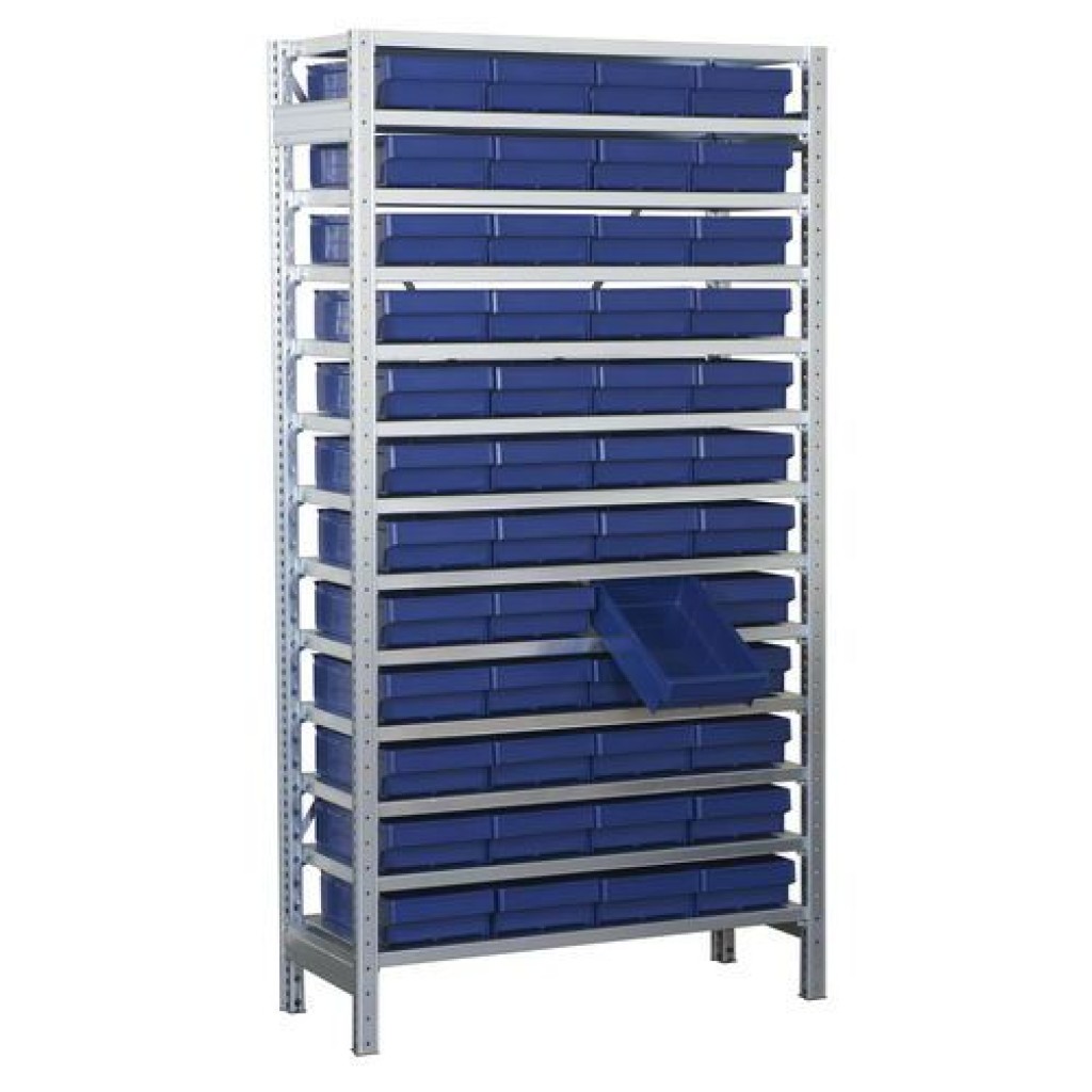 Regál s 48 zásuvnými boxy, hloubka 50 cm (MB-000059)