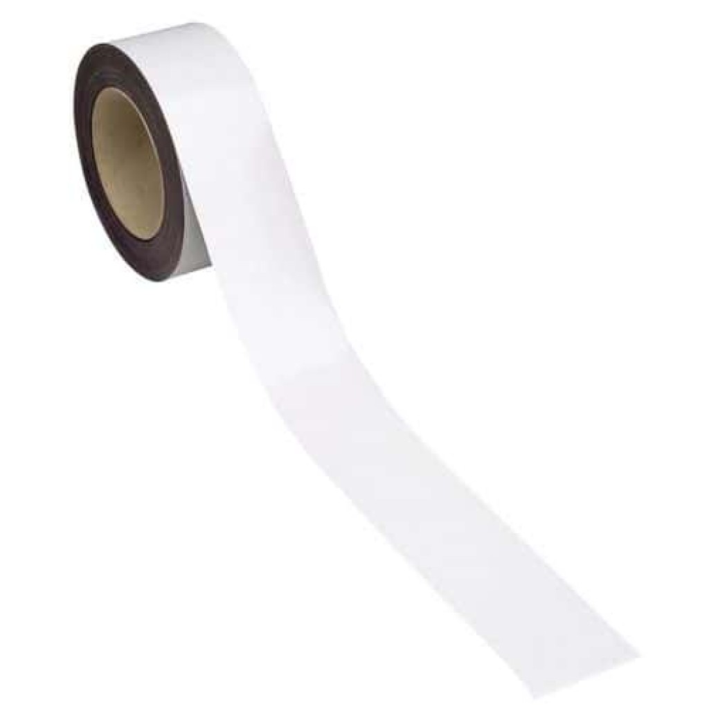 Magnetická páska na regály Manutan, 10 m, bílá, šířka 60 mm (MB-1501546)