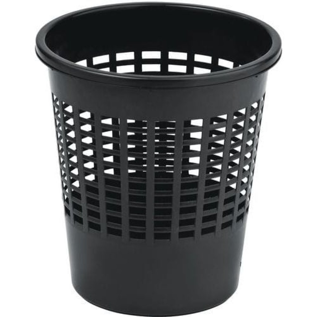 (obrázek pro) Plastový odpadkový koš Office, objem 10 l, černý