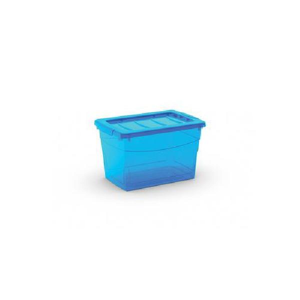 Plastový úložný box s víkem, modrý, 16 l (MB-122014)