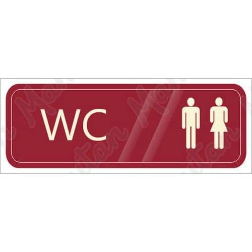 (obrázek pro) WC muži i dámy, samolepka 200 x 70 x 0,1 mm, modrá