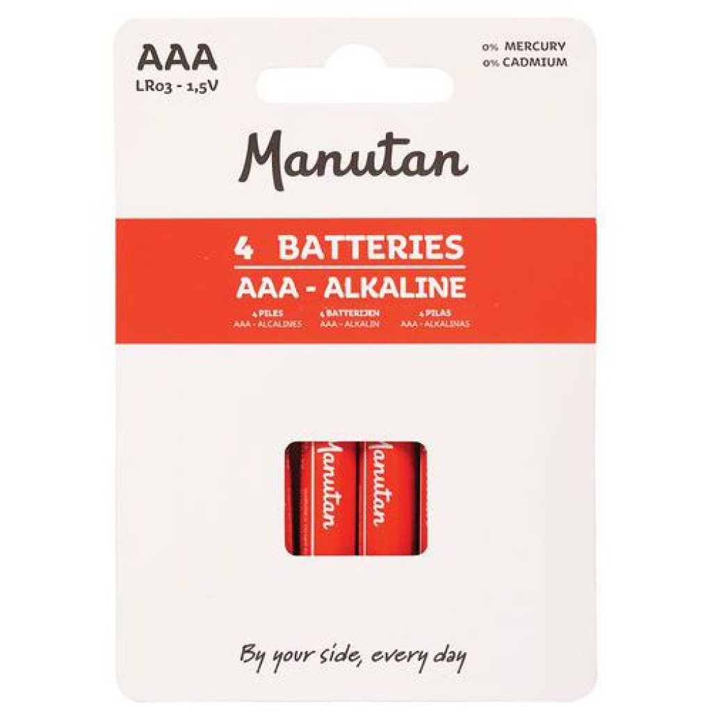 (obrázek pro) Alkalická baterie Manutan Expert AAA (LR03), 4 ks
