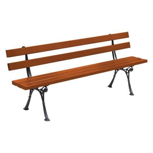 (obrázek pro) Parková lavička Oriental s opěradlem, teak