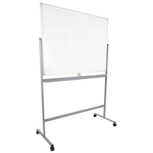 (obrázek pro) Mobilní bílá magnetická tabule Manutan Expert Basic, oboustranná, 90 x 120 cm