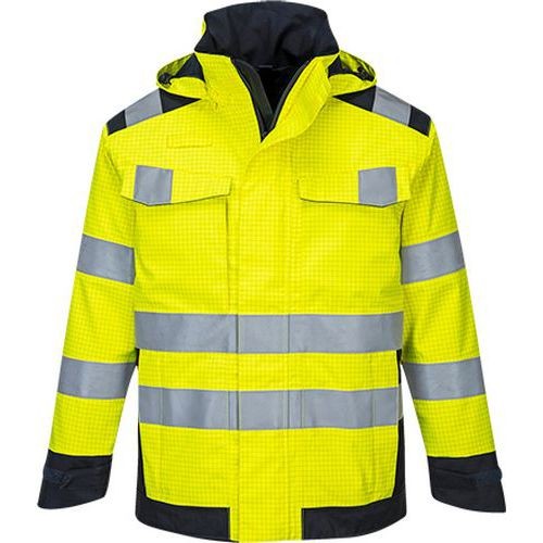 (obrázek pro) Bunda Modaflame Rain Multi Norm Arc, modrá/žlutá, vel. XXL