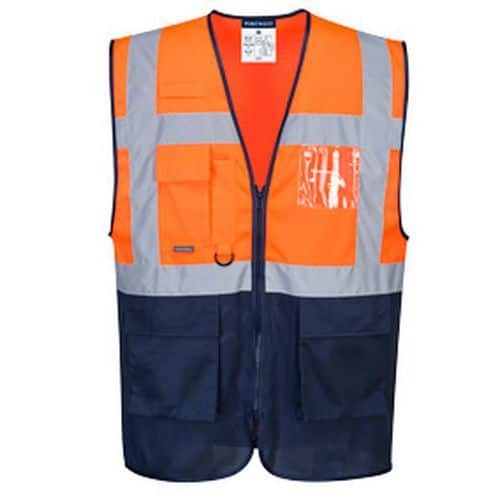 (obrázek pro) Reflexní vesta Two Tone MeshAir Hi-Vis, oranžová/modrá, vel. M