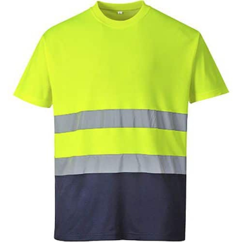 (obrázek pro) Reflexní tričko s krátkým rukávem Cotton Hi-Vis, žluté/modré, vel. XXL