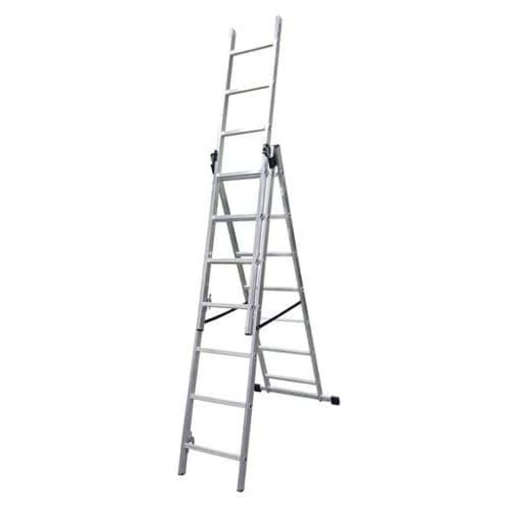 (obrázek pro) Výsuvný hliníkový žebřík Basic, 3 x 7 příček