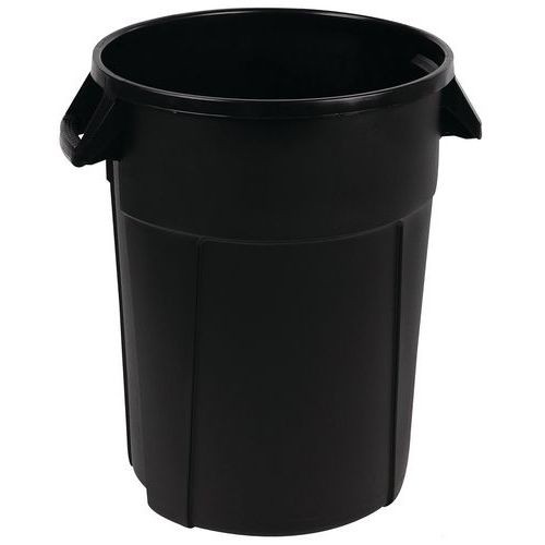 (obrázek pro) Plastový odpadkový koš Manutan Expert Pure, objem 120 l, černá