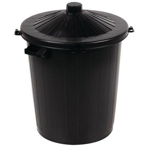 (obrázek pro) Plastová popelnice Manutan Expert Black, objem 80 l
