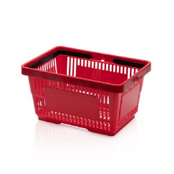 Plastový nákupní košík, červený (MB-1070194)