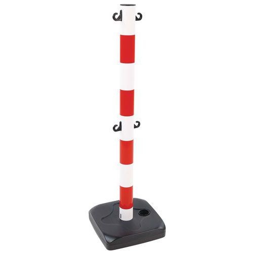 (obrázek pro) Plastový zahrazovací sloupek Manutan Expert, výška 90 cm, červený/bílý