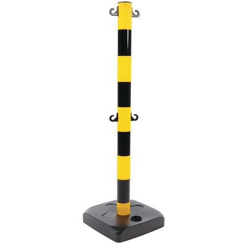 (obrázek pro) Plastový zahrazovací sloupek Manutan Expert, výška 90 cm, černý/žlutý