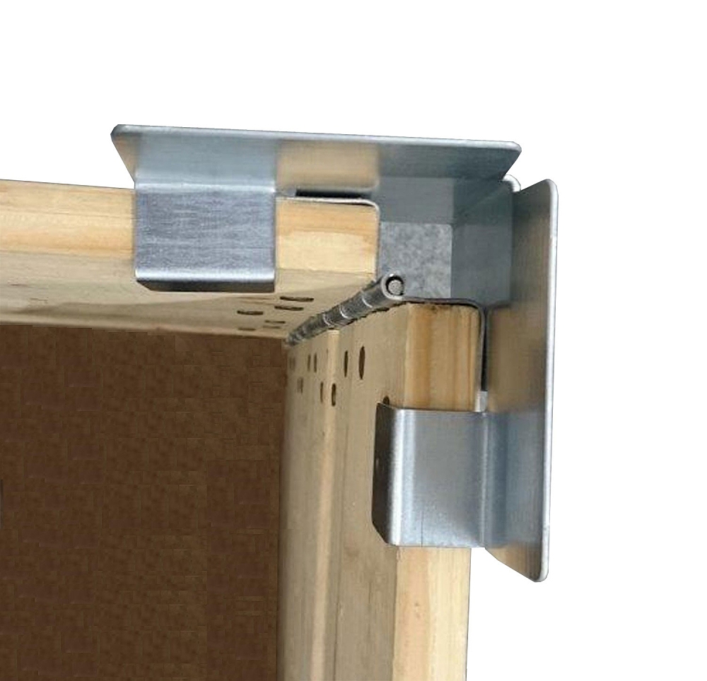 Kovový fixační roh na dřevěnou ohrádku palety - Kliknutím na obrázek zavřete