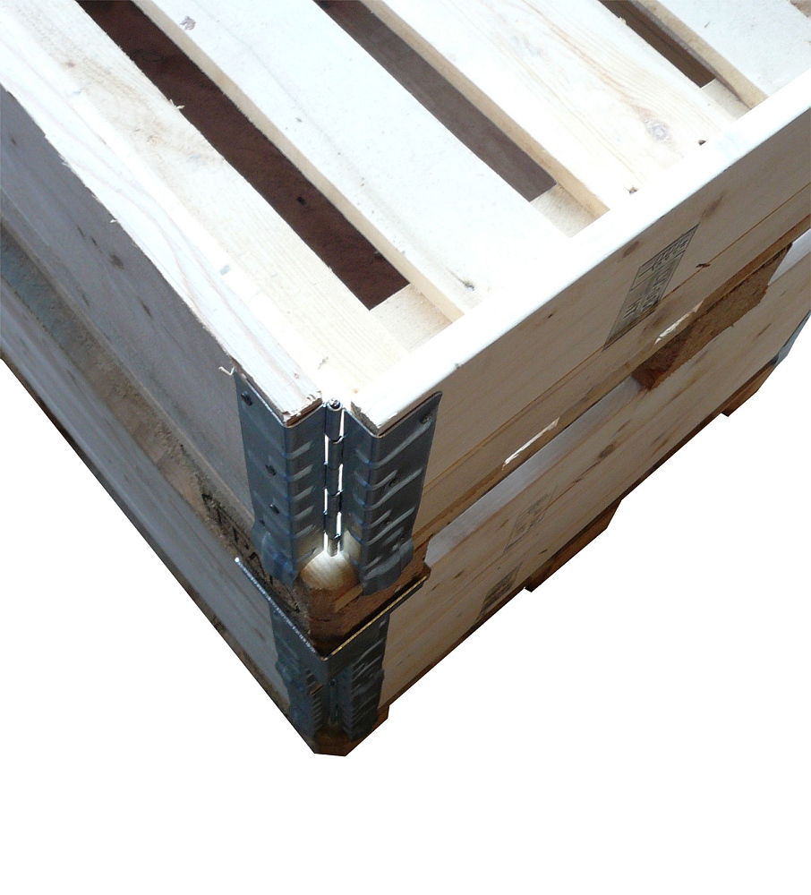Kovový fixační roh na dřevěnou ohrádku palety - Kliknutím na obrázek zavřete