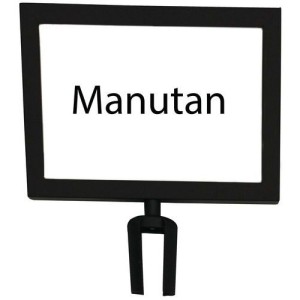 (obrázek pro) Informační tabulka k zahrazovacím sloupkům Manutan Expert 2 m, černá, horizontální