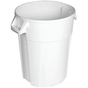 (obrázek pro) Plastový odpadkový koš Manutan Expert Pure, objem 120 l, bílá