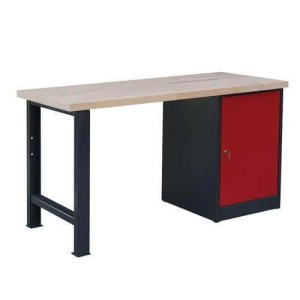 (obrázek pro) Dílenský stůl Weld se skříňkou 80 cm, 84 x 150 x 68,5 cm, antracit