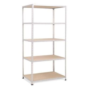 (obrázek pro) Kovový regál Rapid 2, 198 x 91,5 x 30,5 cm, 340 kg/police, 5 dřevotřískových polic, pozink