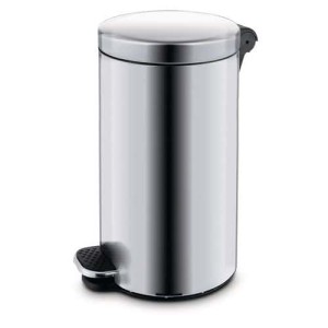 (obrázek pro) Kovový odpadkový koš Basic, objem 30 l, matný nerez