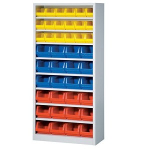 (obrázek pro) Skříňový regál s boxy (42 ks)