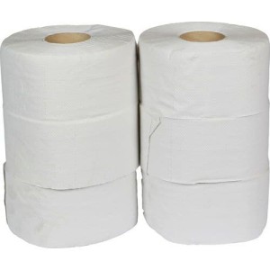 (obrázek pro) Toaletní papír Jumbo 2vrstvý, 19 cm, 105 m, 75% bílá, 6 rolí