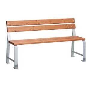 (obrázek pro) Parková lavička Poppy s opěradlem a područkami, šířka 150 cm