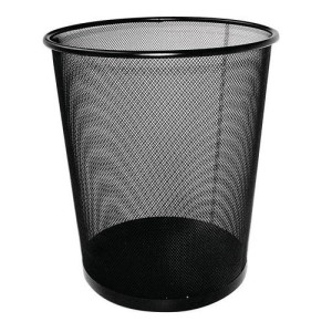 (obrázek pro) Drátěný odpadkový koš Rib, objem 12 l, černý