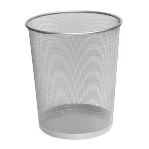 (obrázek pro) Drátěný odpadkový koš Rib, objem 12 l, stříbrný