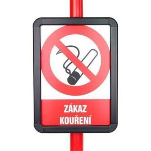 (obrázek pro) Plastový informační rámeček na zahrazovací sloupky, A4
