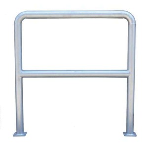 (obrázek pro) Kovová zábrana Manutan Expert, délka 150 cm, šedá, průměr 38 mm