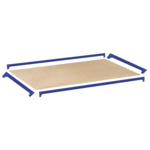 (obrázek pro) Přídavná dřevotřísková police, 122 x 45,5 cm, 200 kg, modrá