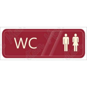(obrázek pro) WC muži i dámy, samolepka 200 x 70 x 0,1 mm, modrá