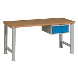 (obrázek pro) Dílenský stůl Weld se zásuvkou, 84 x 170 x 68,5 cm, šedý
