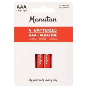 (obrázek pro) Alkalická baterie Manutan Expert AAA (LR03), 4 ks