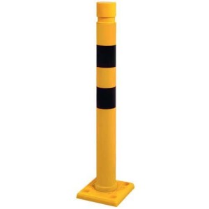 (obrázek pro) Plastový zahrazovací sloupek, 75 cm, černá/žlutá