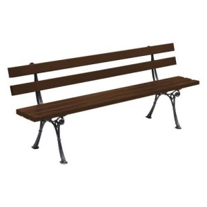 (obrázek pro) Parková lavička Oriental s opěradlem, palisandr
