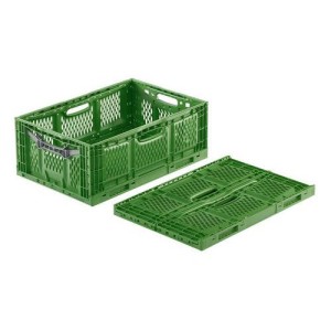 (obrázek pro) Stohovatelná skládací přepravka Clever Fresh Box perforovaná, 45 l