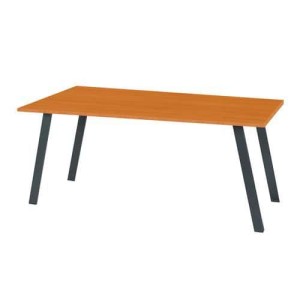 (obrázek pro) Kancelářský stůl Manutan Standard, 140 x 80 x 75 cm, šikmé provedení, podnoží antracit, třešeň