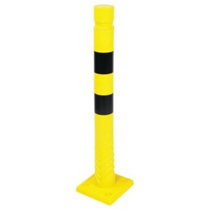 (obrázek pro) Plastový zahrazovací sloupek, 75 cm, černá/žlutá